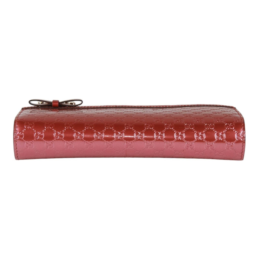 Gucci Guccissima heart bow chain clutch